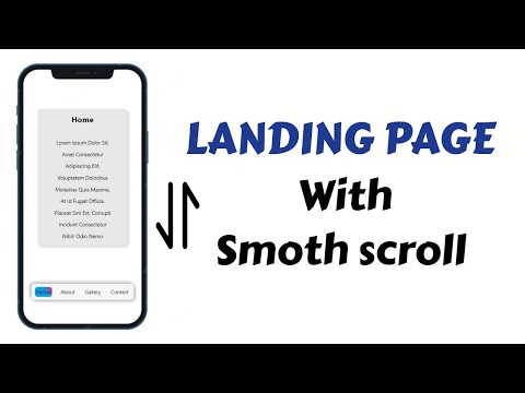 Landing page for website with smooth scroll using html and css | Coder8077