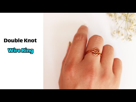 Quick double knot wire ring - step by step tutorial