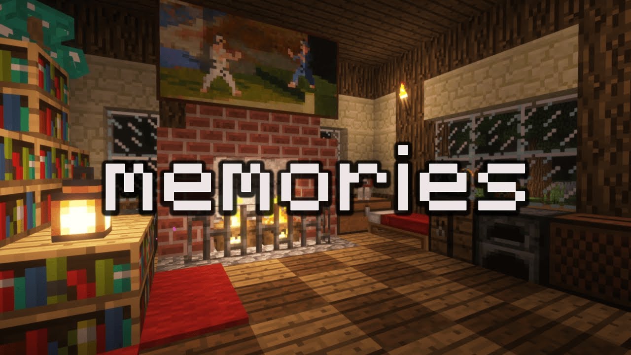 memories... (minecraft c418 music w/ rain & fire ambience)