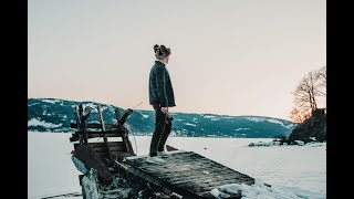 We went swimming in a frozen lake