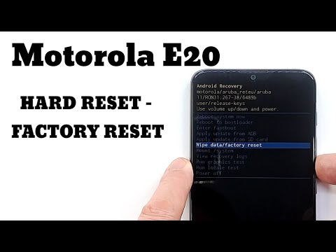 Motorola E20 hard reset
