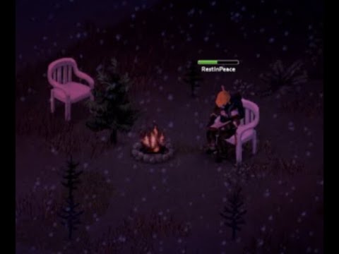 Project Zomboid Ambient music & Ambience 🎵 snowy, windy and campfire for reading and studying