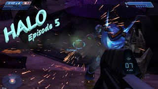 Halo 1 2001 - Ep 5  Master Chief  Frees Captain Keyes from the Alien Prison.💪💥