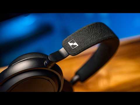 Sennheiser Momentum 4 Wireless Noise Cancelling Headphones - Bluetooth Headset for Crystal-Clear Calls with Adaptive Noise Cancellation, Over-Ear Headphones, 60h Battery Life, Folding Design, Black video review thumbnail