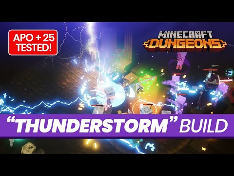"THUNDERSTORM" - CRAZY Electrified Melee/Wizard Build | Minecraft Dungeons