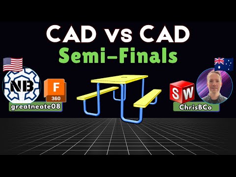 CAD Speedmodeling Tournament! - SEMI-FINALS Battle 1 - FUSION 360 vs SOLIDWORKS