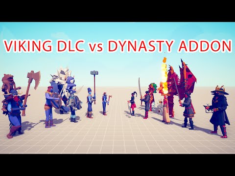 VIKING DLC Team vs DYNASTY ADDON Team - Totally Accurate Battle Simulator TABS
