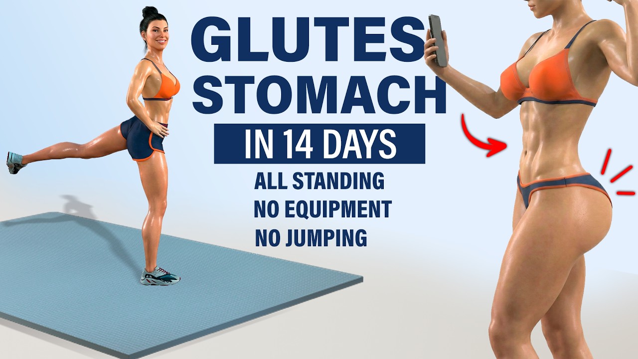 FLAT STOMACH & ROUND GLUTES in 14 Days! 🔥 25 Min Workout at home