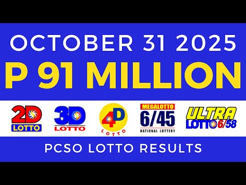 9pm Lotto Result Today October 31 2025 PCSO