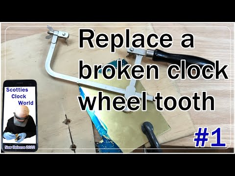 How to replace a damaged clock wheel tooth -#1