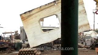Scraps of large ships, Alang
