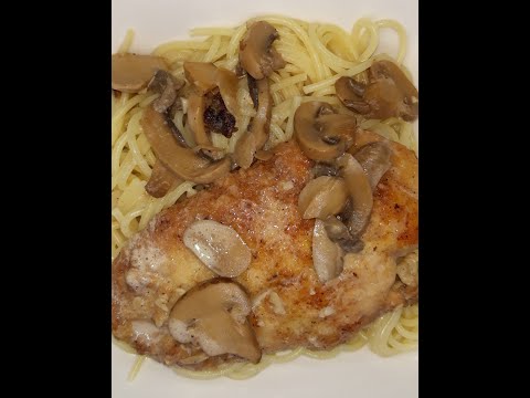 Pollo Con Salsa Marsala Cremoso - Receta Facil con Pasta