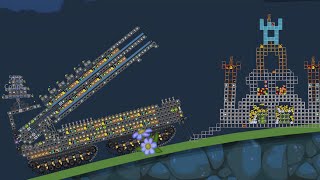 Bad Piggies - Missile launcher V5 Vs Angry Birds castle