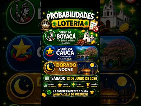 🍀 Boyacá, Cauca y Dorado Noche (13 Jun) #Shorts