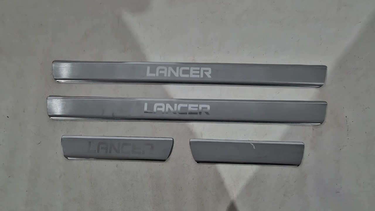 Mitsubishi Lancer 9 2004–2008 Carmos V3 dørtrinslister (4 stk., rustfrit stål) Video 1
