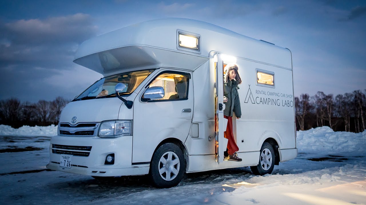 Winter Car Camping in HEAVY SNOW FIELD | Relaxing, Nature Sounds, ASMR