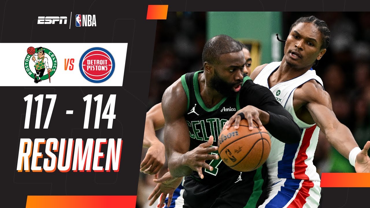 LOS CELTICS CORTARON LA RACHA DE LOS PISTONS EN BOSTON | Boston 117-114 Detroit | RESUMEN