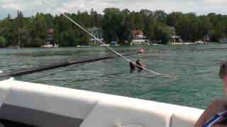 preview picture of video 'Elkhart Lake - Rosanne - Water Skiing - Getting Reset'