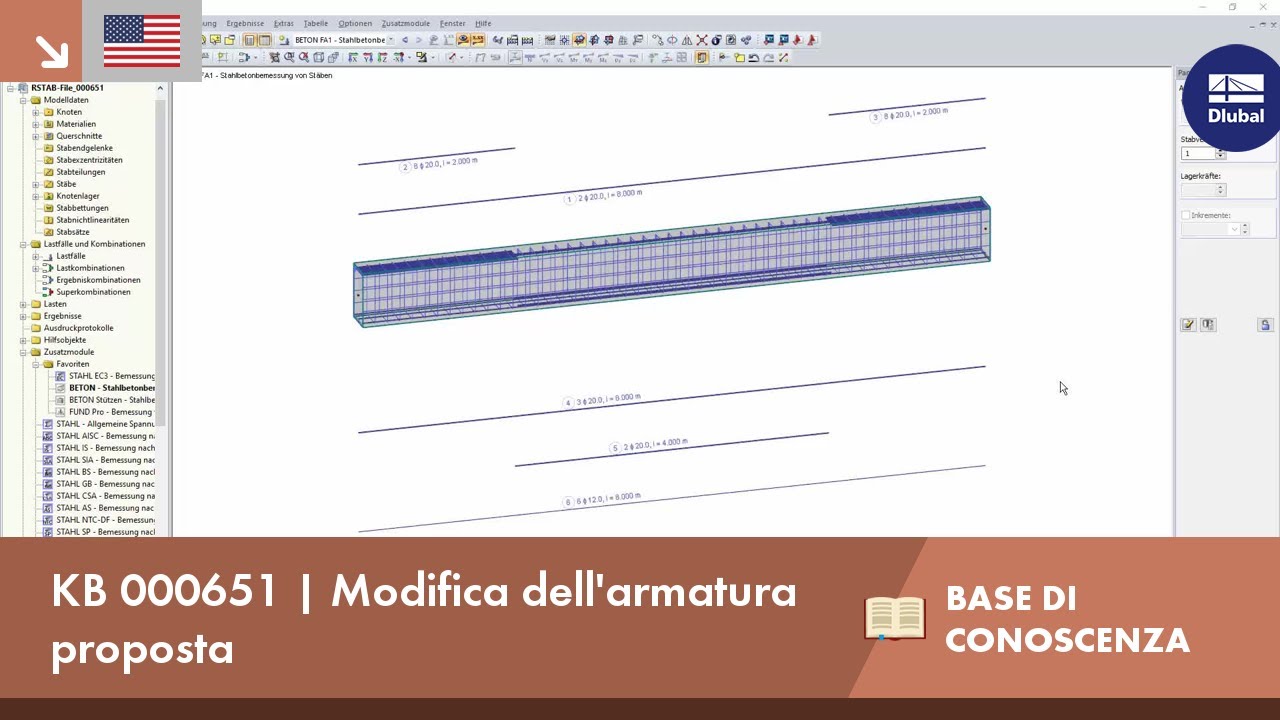 KB 000651 | Modifica successiva della proposta di armatura