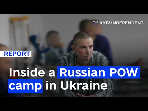 Interviewing Russian soldiers in POW camp in Ukraine