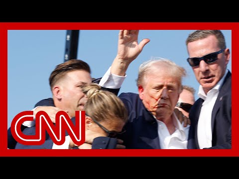 [即時新聞] 川普在集會上遭槍擊 (Video captures shooting at Trump rally)