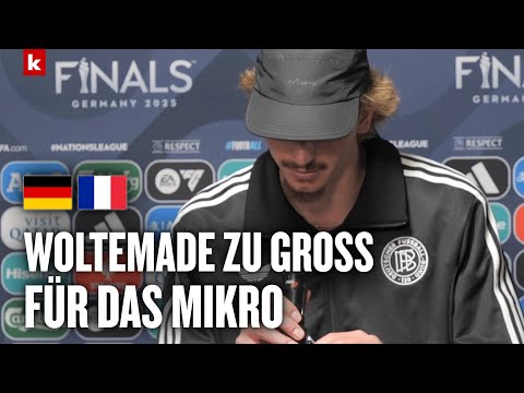 "Bin ein bisschen größer als Fülle": Woltemade kämpft mit Mikrofon und lobt Kimmich-Mentalität | DFB