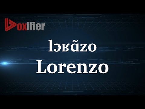 How to Pronunce Lorenzo in French - Voxifier.com