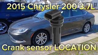 2015 Chrysler 200 3.6L crank sensor location and replacement INSTRUCTIONS
