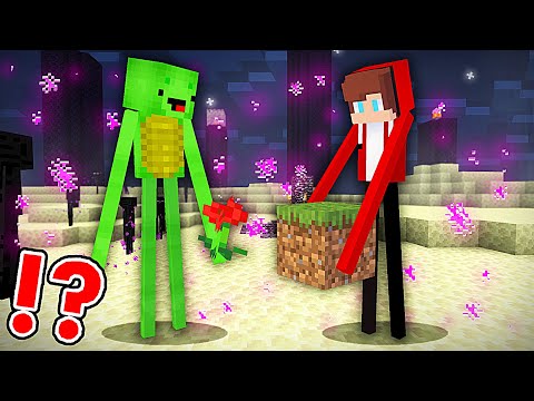 JJ and Mikey Became ENDERMAN in Minecraft - Maizen Nico Cash Smirky Cloudy