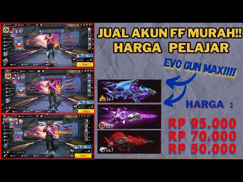 jual akun ff murah terpercaya || jual 3 akun sultan ini harganya cuma 50k buruan beli sebelum habis!