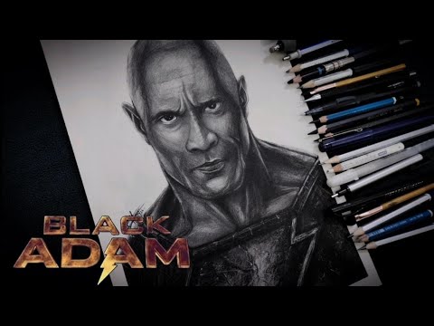 Drawing Black Adam | Dwayne Johnson Realistic Sketch | A.S Arts