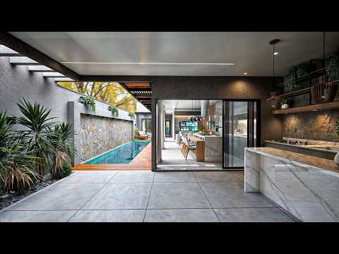 Kleines und modernes Haus || 2 Schlafzimmer || Grundriss – Grundstück 7x25m