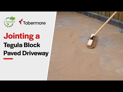Jointing a Tegula block paved driveway