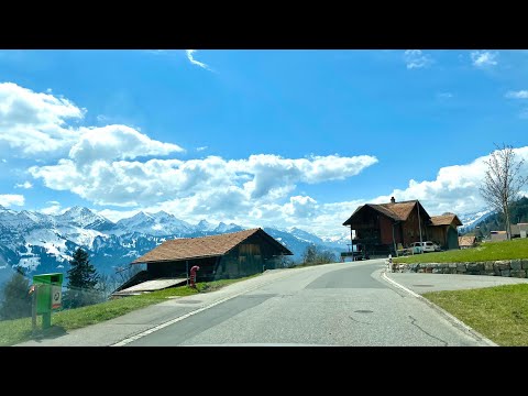 Gorgeous view of the Alps from Beatenberg 🏔| driving through Beatenberg🚘 | Switzerland 🇨🇭