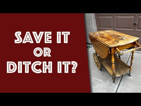 Two for Tea Cart  BOHO Makeover / Furniture Flip for  PROFIT or Labor of LOVE?