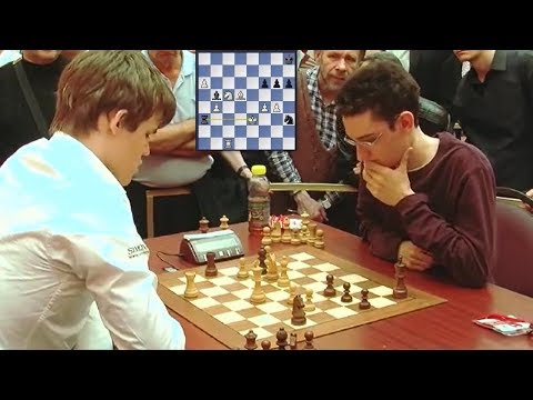 AMAZING TACTICAL ENDGAME!!! MAGNUS CARLSEN VS FABIANO CARUANA - BLITZ CHESS 2010