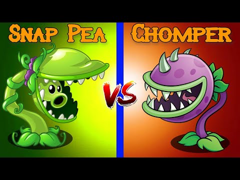 PVZ 2 - Snap Pea vs Chomper Max Level - Plant Will Win?
