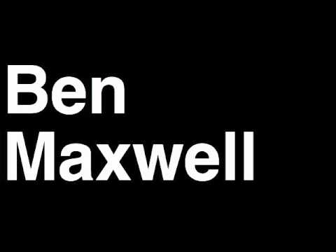 How to Pronounce Ben Maxwell Winnipeg Jets NHL Hockey Player Runforthecube