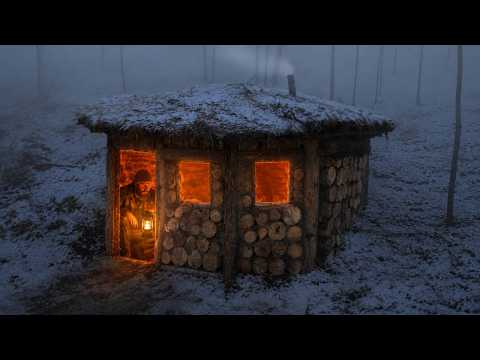 I Build My DREAM Log Cabin From Scratch In The Wilderness! Bushcraft Shelter