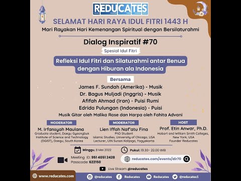 Dialog Inspiratif #70 | Refleksi Idul Fitri dan Silaturahmi antar Benua dengan Hiburan ala Indonesia