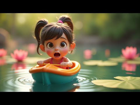 Fetița în bărcuță pe lac - Cantece pentru copii (desene animate) | Cip-Cirip