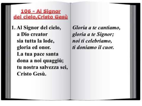 106 Al Signor del cielo, Cristo Gesù - Innario Chiesa Cristiana Avventista del Settimo Giorno 2014