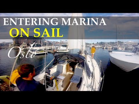 Sailboat Docking - Entering Marina on sail.
