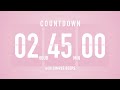2 Hours 45 Minutes Countdown Flip Clock Timer / Simple Beeps 🌸🔔