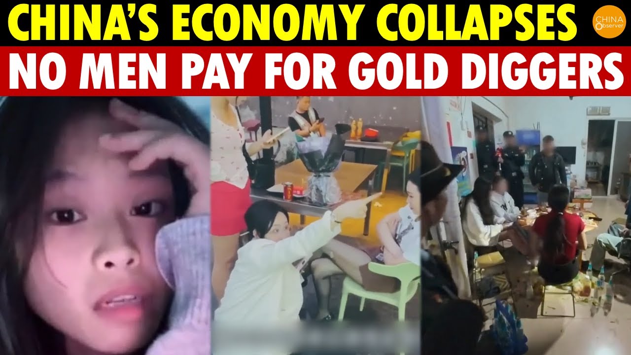 China's Economy Collapses, No Men Paying, Three Girls Mocked for Not Being Able to Pay $30