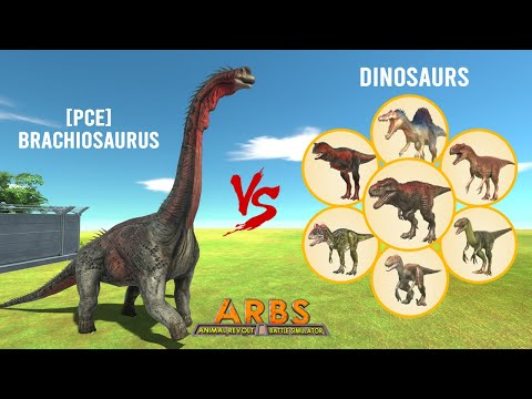 [PCE] Brachiosaurus vs ALL UNITS (Carnivore Dinosaurs) - Animal Revolt Battle Simulator