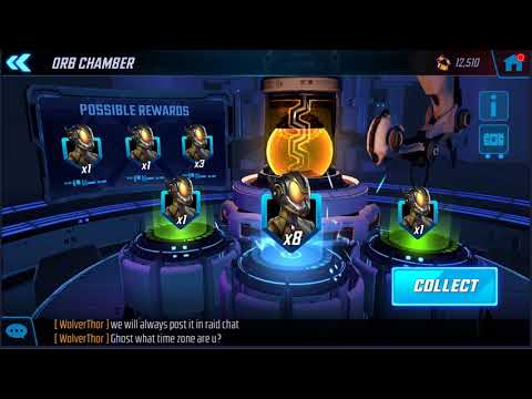 Marvel Strike Force - 36 Orb (MEGA, GOLD, Premium, Wasp, Blitz, Blue, Purple) all opened
