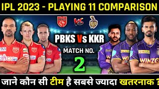 IPL 2023 - Kolkata Knight Riders (KKR) Vs Punjab Kings (PBKS) Full Team Comparison For IPL 2023