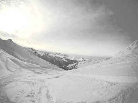 La Plagne offpiste guiding 6 - Ninette traversing