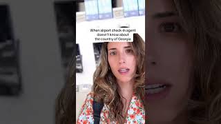 When airport check-in agent doesn’t know there’s a country called Georgia #sketch #tiktok